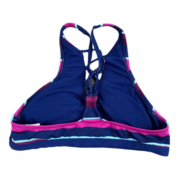 JAG Women’s Bikini Swim Top Rugby Stripe Criss Cross Back Very Berry XL -NWT $78 - Picture 5 of 9
